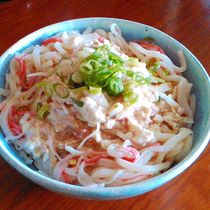 ★豆腐とツナの冷製梅うどん★